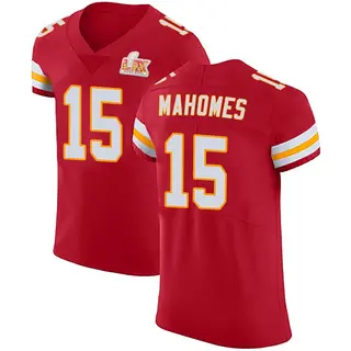 Elite Men's Patrick Mahomes Kansas City Chiefs Nike Team Color Vapor Untouchable Super Bowl LIX Jersey - Red