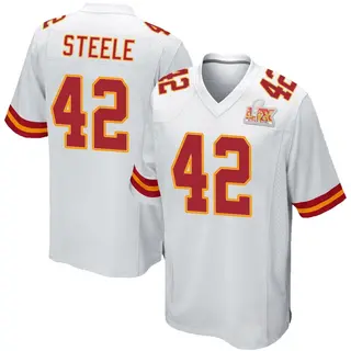 Game Men's Carson Steele Kansas City Chiefs Nike Super Bowl LIX Jersey - White