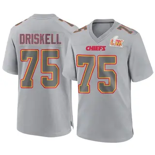 Game Men's Ethan Driskell Kansas City Chiefs Nike Atmosphere Fashion Super Bowl LIX Jersey - Gray