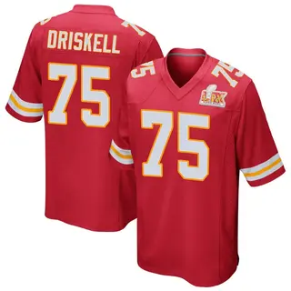 Game Men's Ethan Driskell Kansas City Chiefs Nike Team Color Super Bowl LIX Jersey - Red