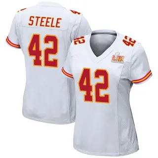 Game Women's Carson Steele Kansas City Chiefs Nike Super Bowl LIX Jersey - White