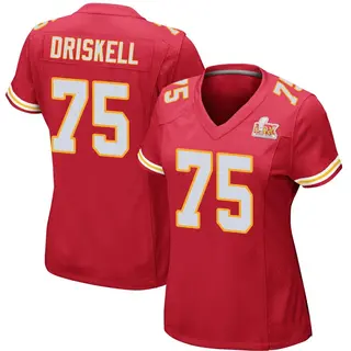 Game Women's Ethan Driskell Kansas City Chiefs Nike Team Color Super Bowl LIX Jersey - Red
