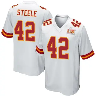 Game Youth Carson Steele Kansas City Chiefs Nike Super Bowl LIX Jersey - White