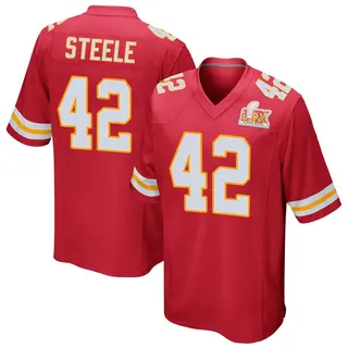 Game Youth Carson Steele Kansas City Chiefs Nike Team Color Super Bowl LIX Jersey - Red