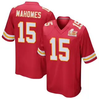 Game Youth Patrick Mahomes Kansas City Chiefs Nike Team Color Super Bowl LIX Jersey - Red