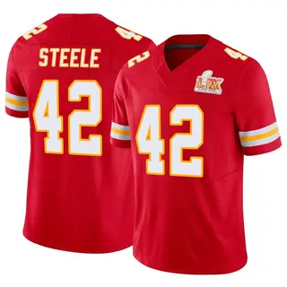 Limited Men's Carson Steele Kansas City Chiefs Nike Vapor F.U.S.E. Super Bowl LIX Jersey - Red
