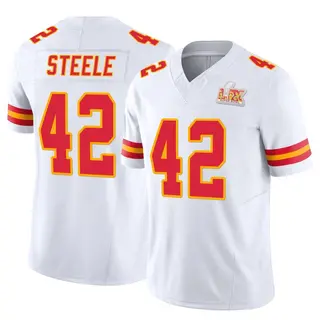 Limited Men's Carson Steele Kansas City Chiefs Nike Vapor F.U.S.E. Super Bowl LIX Jersey - White