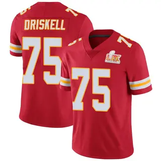 Limited Men's Ethan Driskell Kansas City Chiefs Nike Team Color Vapor Untouchable Super Bowl LIX Jersey - Red