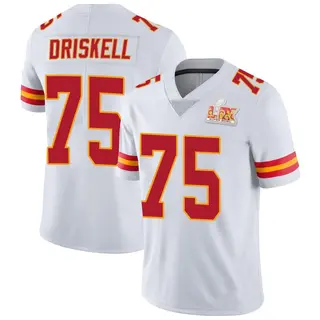 Limited Men's Ethan Driskell Kansas City Chiefs Nike Vapor Untouchable Super Bowl LIX Jersey - White