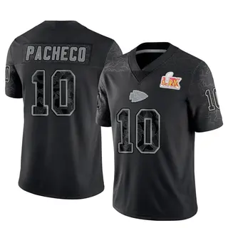 Limited Men's Isiah Pacheco Kansas City Chiefs Nike Reflective Super Bowl LIX Jersey - Black