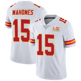 Limited Men's Patrick Mahomes Kansas City Chiefs Nike Vapor Untouchable Super Bowl LIX Jersey - White
