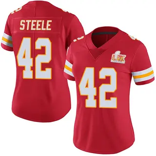 Limited Women's Carson Steele Kansas City Chiefs Nike Team Color Vapor Untouchable Super Bowl LIX Jersey - Red