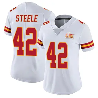 Limited Women's Carson Steele Kansas City Chiefs Nike Vapor Untouchable Super Bowl LIX Jersey - White
