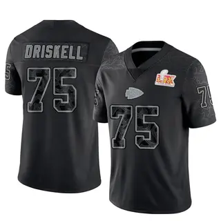 Limited Youth Ethan Driskell Kansas City Chiefs Nike Reflective Super Bowl LIX Jersey - Black